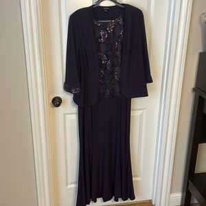 Mother/Grandmother formal dress. Worn once. Wine color dress with jacket.